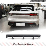 Real Carbon Fiber Rear Bumper Diffuser Lip Spoiler  for Porsche Macan 2022 2023 GTS Sport Utility Car Rear Diffuser Lip Car Part