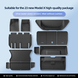 For Tesla Model X Floor Mats TPE Waterproof Wear-resistant Foot Pads Car Interior Accessories Front And Rear Trunk Mat