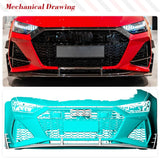Dry Carbon Fiber Front Bumper Lip Splitters for Audi RS7 C8 Hatchback 2020 - 2022  Front Bumper Lip Spoiler Splitters Guard