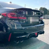 For BMW G30 G38 5 Series 525i 530i 535i CS STYLE Car Rear Bumper Diffuser Spoiler Lip Light Exhaust Guard Bracket Splitter 17-23