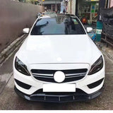 PSM Style Carbon Fiber Front Bumper Chin Lip Splitter for W205 C205 S205 C180 C200 C300 C400 C450 & C43 AMG 2015-2018