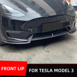 For Tesla Model 3 2019 2020 2021 2022 2023 Car Front Bumper Splitter Lip Chin Spoiler Body Kit Diffuser Protector Guard