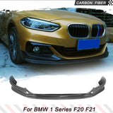 Car Front Bumper Lip Splitters Spoiler for BMW 1 Series F20 F21 Hatchback 2011 - 2014 Base Version Carbon Fiber Front Body Kits