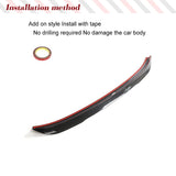 Carbon Fiber Racing Spoiler for BMW X4 X4M G02 F98 2018-2023 Sport Utility Car Trunk Lip Spoiler Rear Wing HighKick Spoiler