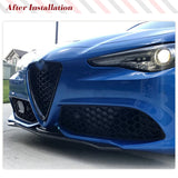 Carbon Fiber Car Front Lip Chin Protector Bumper Apron Splitters for Alfa Romeo Giulia Quadrifoglio Base/Sport Sedan 2015 - 2018
