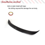 For Volkswagen VW Golf 6 VI MK6 Base 2010-2013 Real Carbon Fiber Roof Spoiler Rear Window Lip Visor Wind Spoiler Wing