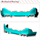 Car Rear Bumper Diffuser Spoiler Splitter Car Racing Kits Dry Cabom Car Rear Spoiler For BMW 5 Series I5 G60 M Sport V Pattern