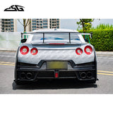 For Nissan GTR GTR35 R35 Carbon Fiber Rear Trunk Lid Spoiler Lip Splitter Extended Flaps Tail Wing Body Kit Car Accessories