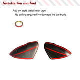 Dry Carbon Fiber Side Car Mirror Cover Caps Cae For Kia Stinger GT EX Hatchback 4-Door 2018-2022 Add On Style Mirror Covers Kits