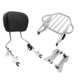 Motorcycle Sissy Bar Backrest Luggage Rack Docking Kit For Harley Touring Road King Street Glide FLHX 2014-2024