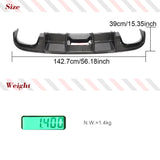 Carbon Fiber Car Rear Bumper Diffuser Lip Spoiler for Audi S4 B8 2008-2012 Car Rear Diffuser Spoiler Protector With Brake Light