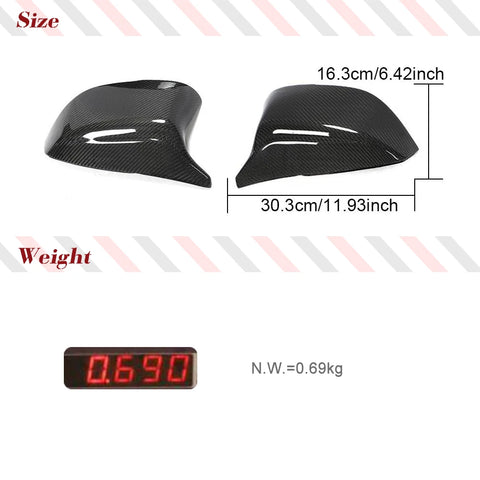 Car Mirror Cover for Infiniti Q50 2014-2020 Q60 Q70 QX30 QX50 2015-2020 Carbon Fiber Car Rearview Side Mirror Cover Replacement