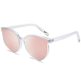 SOJOS Oversized Round Sunglasses for Women and Men Clear/Pink 60 Millimeters