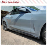 Car Side Skirts Apron Body Kit For BMW 4 Series G22 M-Tech 2 Door 2021UP Side Door Bumper Skirts Apron Body Kits Dry Carbon