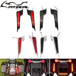 2xMotorcycle Rear Fender Led Side Lights Filler Panel Turn Signal Brake Lamp For Harley Touring Road King Street Glide 2014-Up