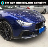 For Maserati Ghibli S Q4 Sedan 14-16 Carbon Fiber Front Bumper Lip Chin Spoiler