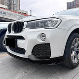 for 2014-2017 BMW X3 F25 X4 F26 LCI M Sport Front Bumper Lip Body Kit Spoiler Splitter Diffuser Guard Gloss Black ABS