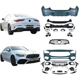 Car Body Kit For Mercedes Benz W118 CLA200 CLA300 Change To CLA45 Model Include Front Rear Bumpers Grille And Rear Diffuser