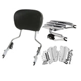 Motorcycle Backrest Sissy Bar Luggage Rack W/Docking Kit For Harley Touring Road King Street Glide FLHX FLHR FLHT FLTR 2009-2013