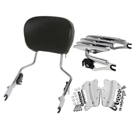 Motorcycle Backrest Sissy Bar Luggage Rack W/Docking Kit For Harley Touring Road King Street Glide FLHX FLHR FLHT FLTR 2009-2013