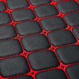 1PC cushion +1PC cushion PU leather front single-seat four-season universal embroidered seat cushion General dimensions are suit