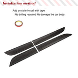 Car Side Door Trim Protector For Porsche Macan 2014-2020 Door Panel Trim Body Side Skirts Moulding Trim Prepreg Dry Carbon Fiber