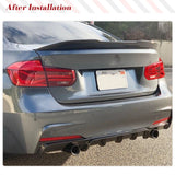 Carbon Fiber Car Rear Bumper Diffuser Lip Spoiler For BMW F30 F31 M Sport Bumper 2012 - 2017 Single Exhaust Two Outlet