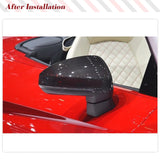 Replacement Style Carbon Fiber Car Racing Rearview Mirror Covers Caps for AUDI 8S MK3 TT/ TTS 2016-2020 4S MK2 R8 2016-2019