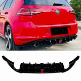 For VolkswagenGolf 7 Golf MK7 Normal Edition GTI Rear Bumper Black Diffuser Rear Side Splitter Lip 2013-2016