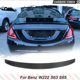 Carbon Fiber Car Rear Trunk Spoiler Lip Wings for Mercedes-Benz S-Class W222 S63 S65 2014 - 2020 Car Rear Boot Wing Lip
