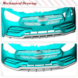 Carbon Fiber Car Front Bumper Lip for Mercedes-Benz GLC Class X253 Sport GLC43 AMG 2020 2021 Car Front Body Kits Racing Spoiler