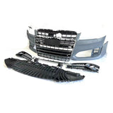 Front Bumper Lip Chin Splitter Spoiler Air Dam Grille Body Kit For Audi A8 2015-2017