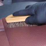 Multifunctional Genuine Horsehair Wooden Brush Car Detailing Polishing BuffingCar Brush Seat Handle Dashboard Roof Cleaning