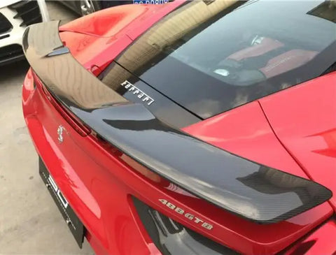Real Carbon Fiber Body Kit For Ferrari 488 GTB 2015-2021 Front Bumper Lip Rear Diffuser Side Skirt Wind Knife Spoiler Lamp Cover