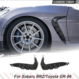 Real Carbon Fiber Car Side Air Vent  Fender Trim Cover For Subaru BRZ Toyota GR 86 2022 2023 Car Side Vent Trim Flaps Fins Apron