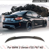 For BMW 2 Series F22 F87 M2 M2C M Sport Coupe 2014 - 2019 Carbon Fiber Car Rear Trunk Racing Spoiler Boot Lip Wing Lip