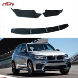 Front Bumper Lip Cover for BMW F85 X5M F86 X6M 2015 2016 2017 2018 Front Chin Spoiler ABS Gloss Black 3Pcs/set