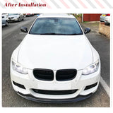 Carbon Fiber Car Front Bumper Lip Splitters for BMW 3 Series E92 E93 LCI M Sport 2010-2012 Car Front Racing Body Kits Guard FRP