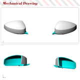 Car Side Rear Mirror Cover Sticker For Nissan 350Z Z33 2003-2009 Prepreg Dry Carbon Fiber Rear View Mirror Cover Caps Add On