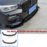 For BMW X3 X4 M40 G01 G02 M-performance Front bumper Lip Body Kit Exterior Trim Canard Lip Splitter Custom 2017-2021 M-sport