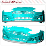 Dry Carbon Fiber Car Front Bumper Lip Splitters for Audi A4 S4 A4 Sline B9.5 2020-2022 Front Bumper Lip Spoiler Splitters Guard