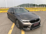 Dry Carbon Fiber Front Lip Spoiler Splitters For BMW 5 Series F90 M5 Original Bumper 2018 2019 3D Style FRP Head Bumper Guard