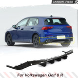 Carbon Fiber Rear Bumper Diffuser Lip For Volkswagen Golf 8 R 2021 2023 Bumper Appearance Back Shovel Spoiler Decoration