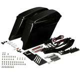 Motorcycle 5" Stretched Hard Saddlebags Saddle For Harley Touring Road Electra Street Glide 2014-2024 FLT FLH FLHR Ultra-Classic