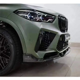 For BMW F95 X5M 2019+ Carbon Fiber Front lip Diffuser Front Bumper Diverter Spoiler Diffuser chin Modified and upgraded body kit