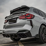 Dry Carbon Fiber Rear Bumper Diffuser Spoiler Side Flaps Splitters Bumper Guard Protector Accessories for BMW X3M F97 FRP 2022+