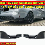 G80 Bumper Spoiler Real Carbon Fibe Sport Style Rear Bumper Splitters Diffuser Body Kit For BMW G80 2020-2023 Car Accessories
