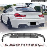 Carbon Fiber/ FRP Car Rear Bumper Diffuser Spoiler for BMW F06 F12 F13 M6 M Sport 2012 -2016 Car Rear Racing Body Kits
