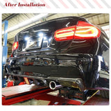 Carbon Fiber / FRP Rear Diffuser for BMW 3 Series F30 F35 M Sport 2012-2018 Car Rear Bumper Lip Spoiler Body Kit with Light