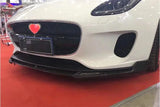 Real Carbon Fiber Front Bumper Lip Splitters Cup Flaps Cover Body Kit For Jaguar F-TYPE FTYPE 2013-2021